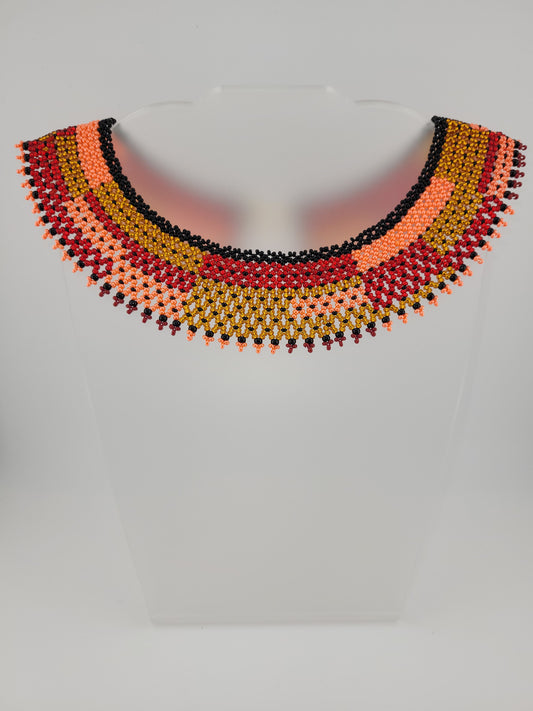 Collier modern massaï rouge Bangalore