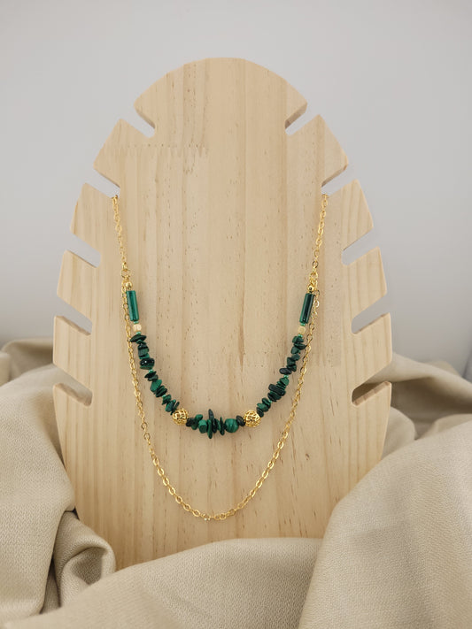 Collier multi rang en Malachite Istanbul