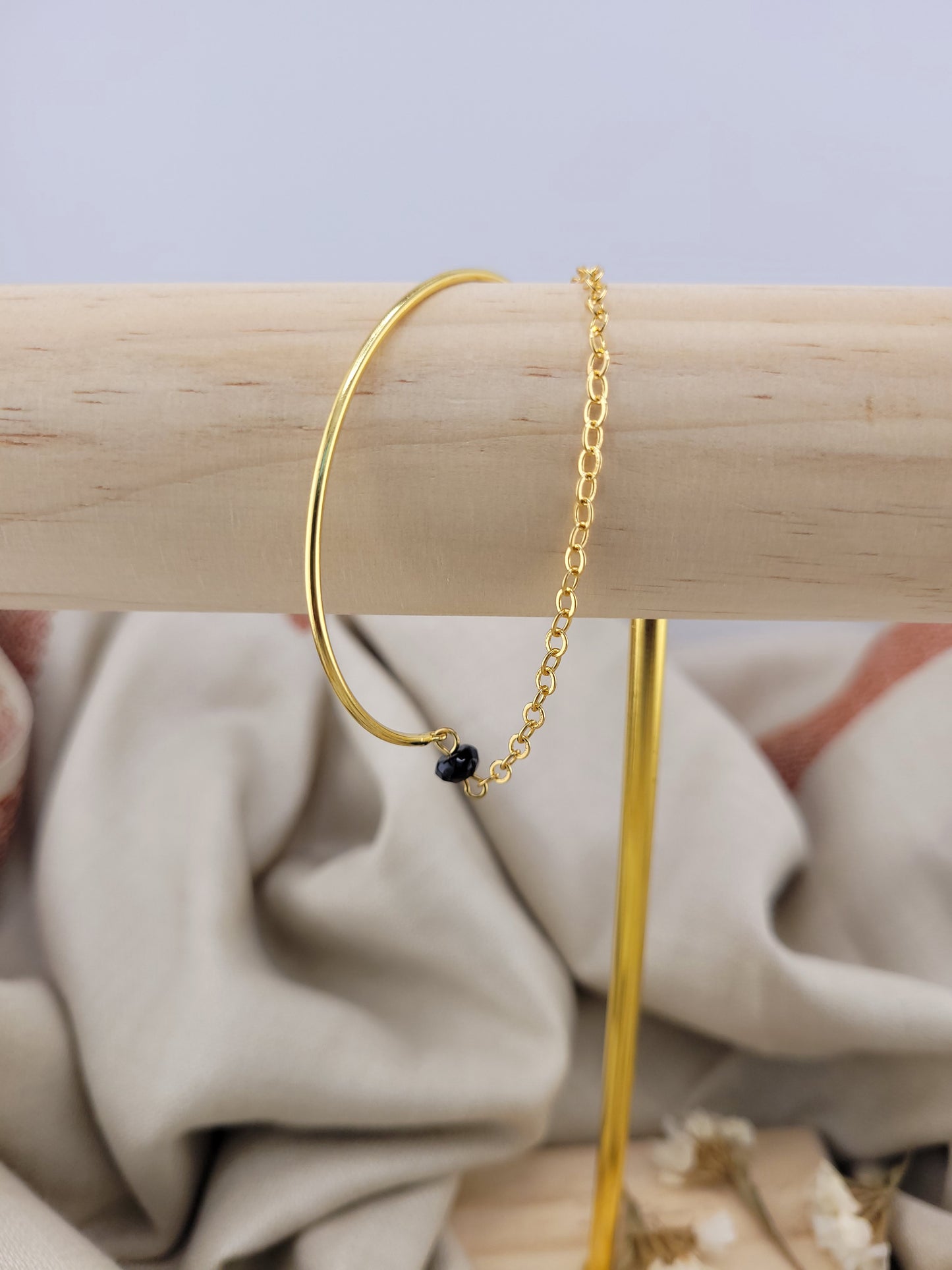 Bracelet double en perle Onyx Mahajanga