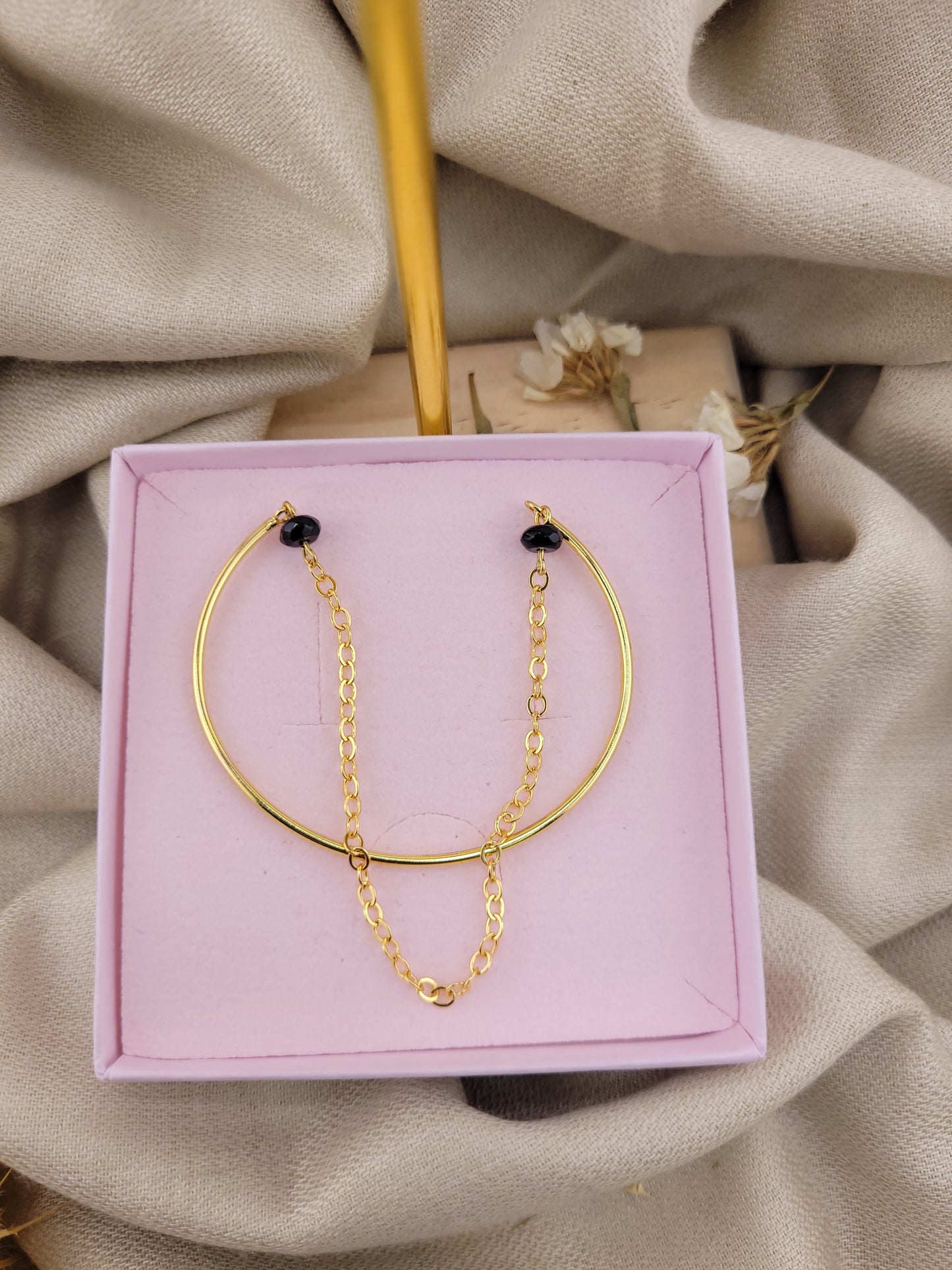 Bracelet double en perle Onyx Mahajanga