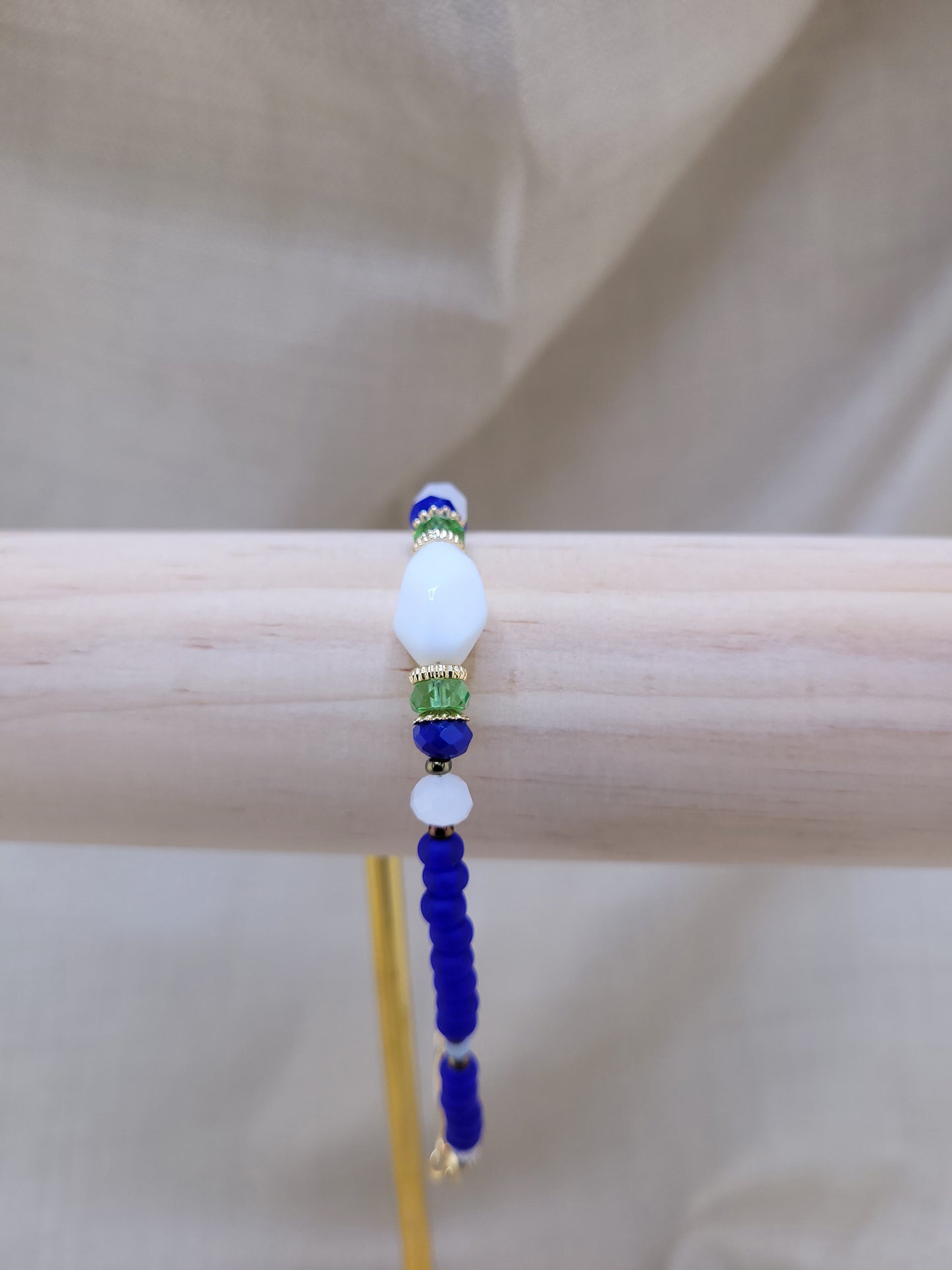 Bracelet en perles bleu et vert Hyderabad