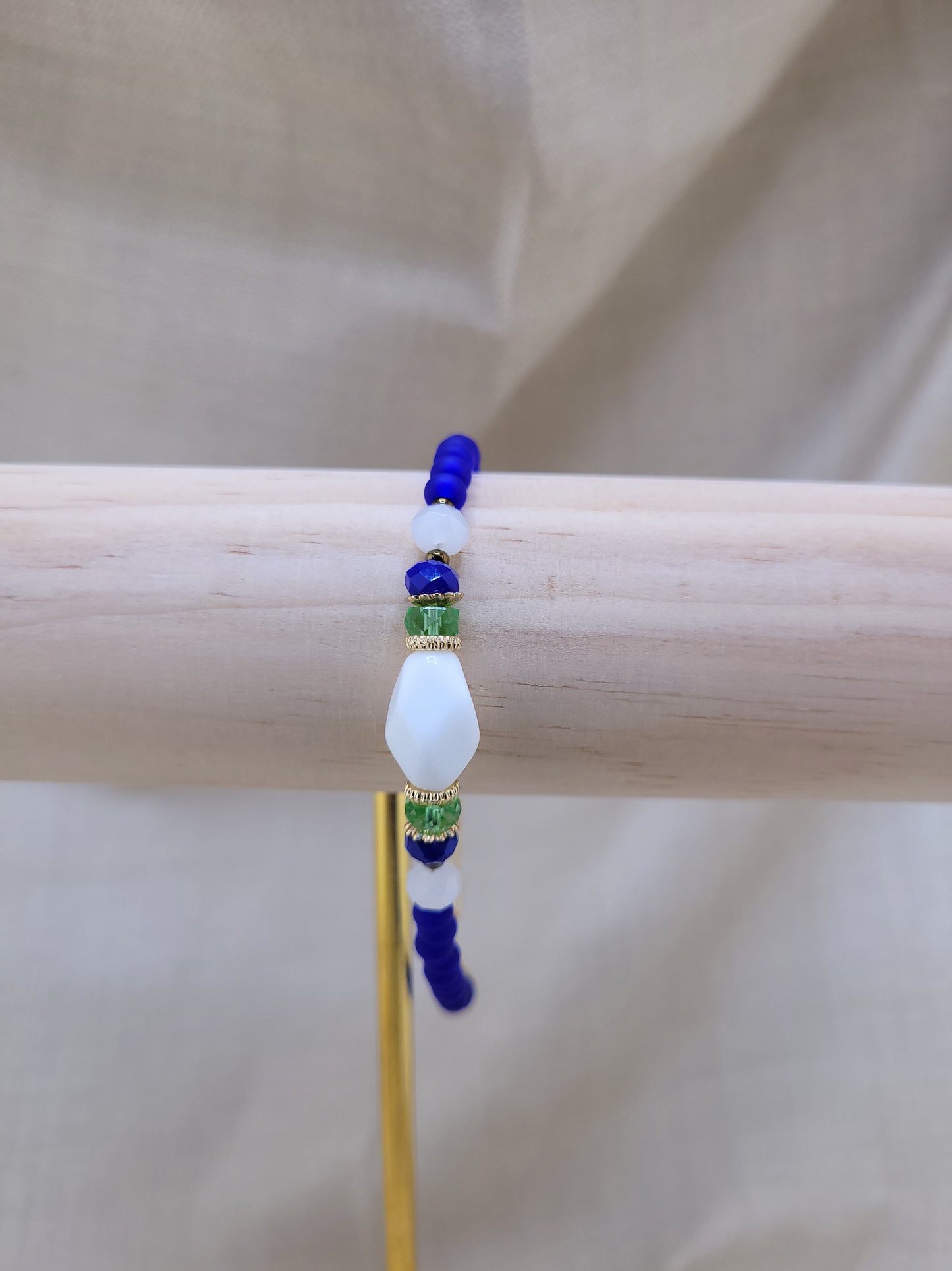 Bracelet en perles bleu et vert Hyderabad