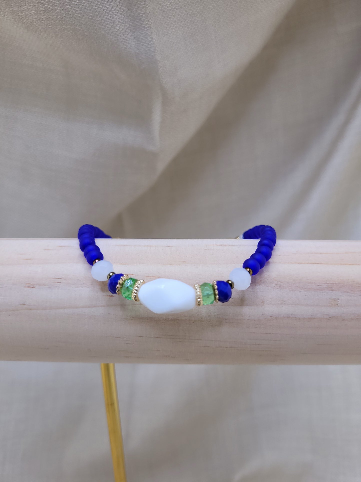 Bracelet en perles bleu et vert Hyderabad