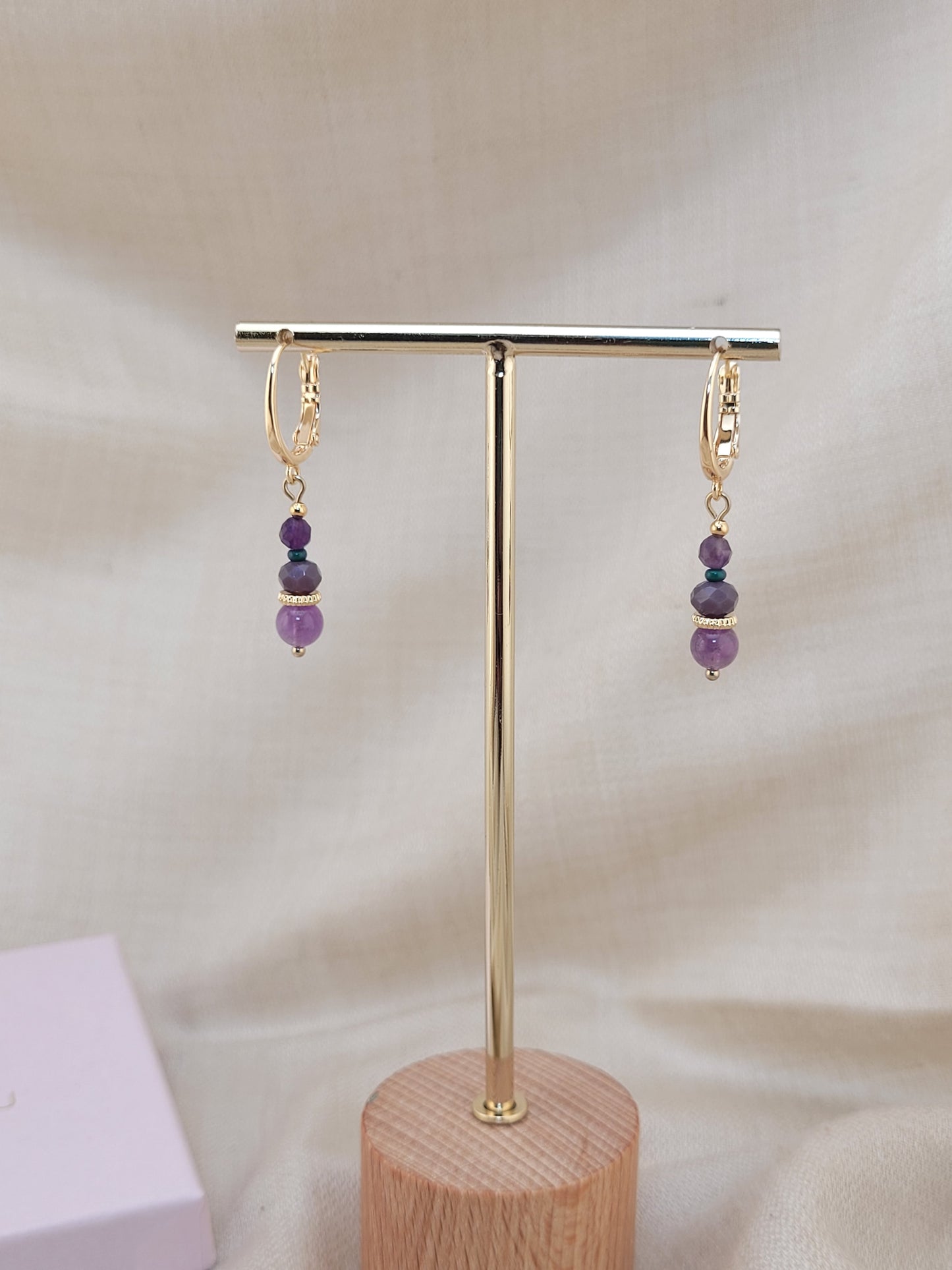 Boucles d'oreille Améthyste Belem