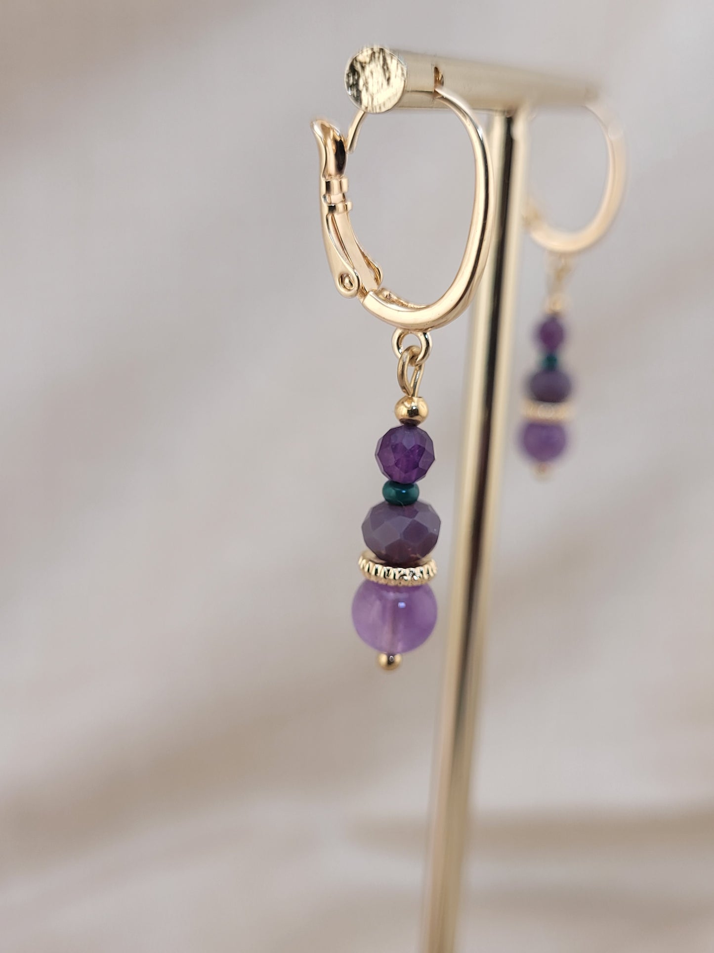 Boucles d'oreille Améthyste Belem