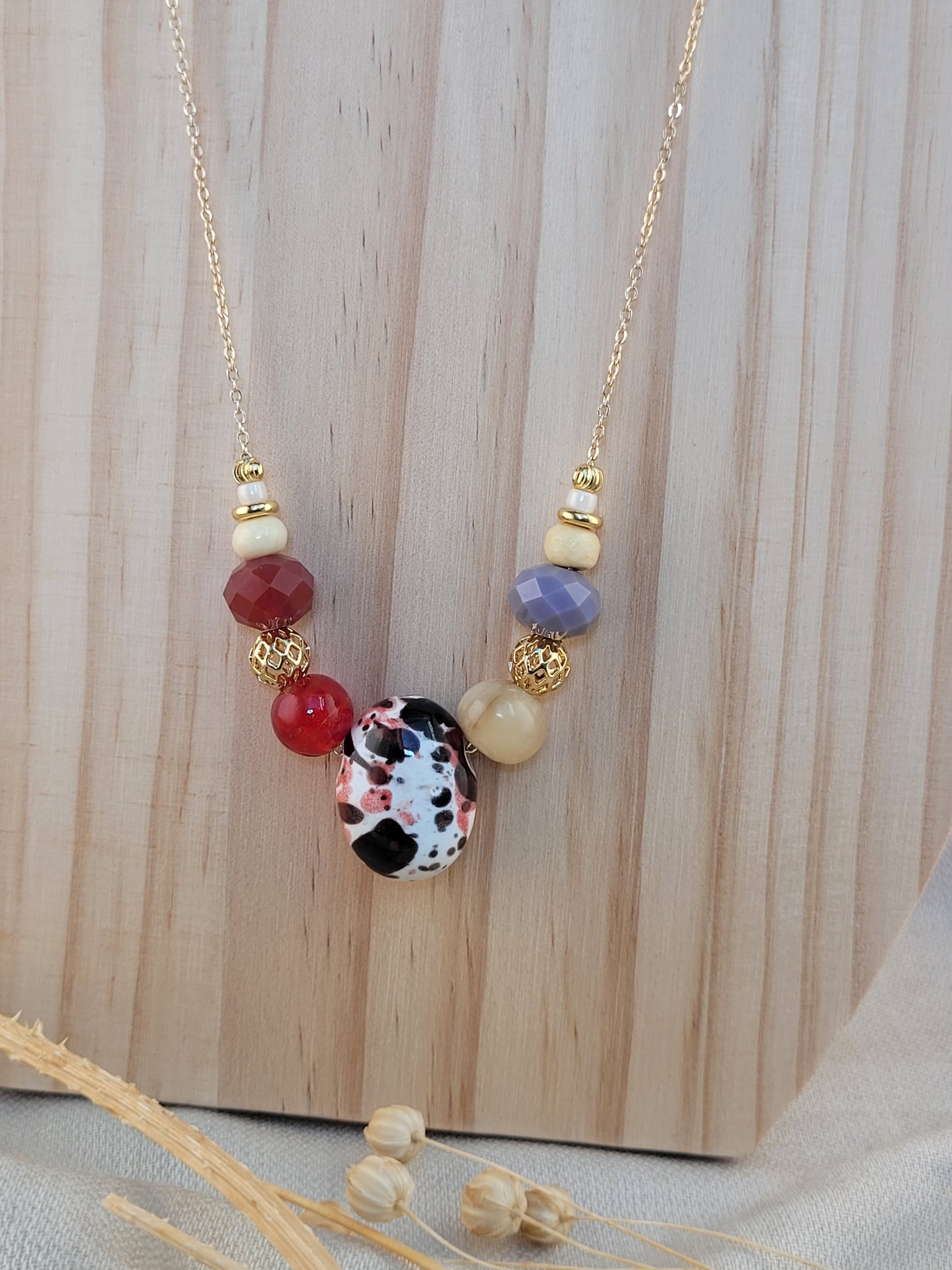 Collier sautoir en perle de Murano Bogota