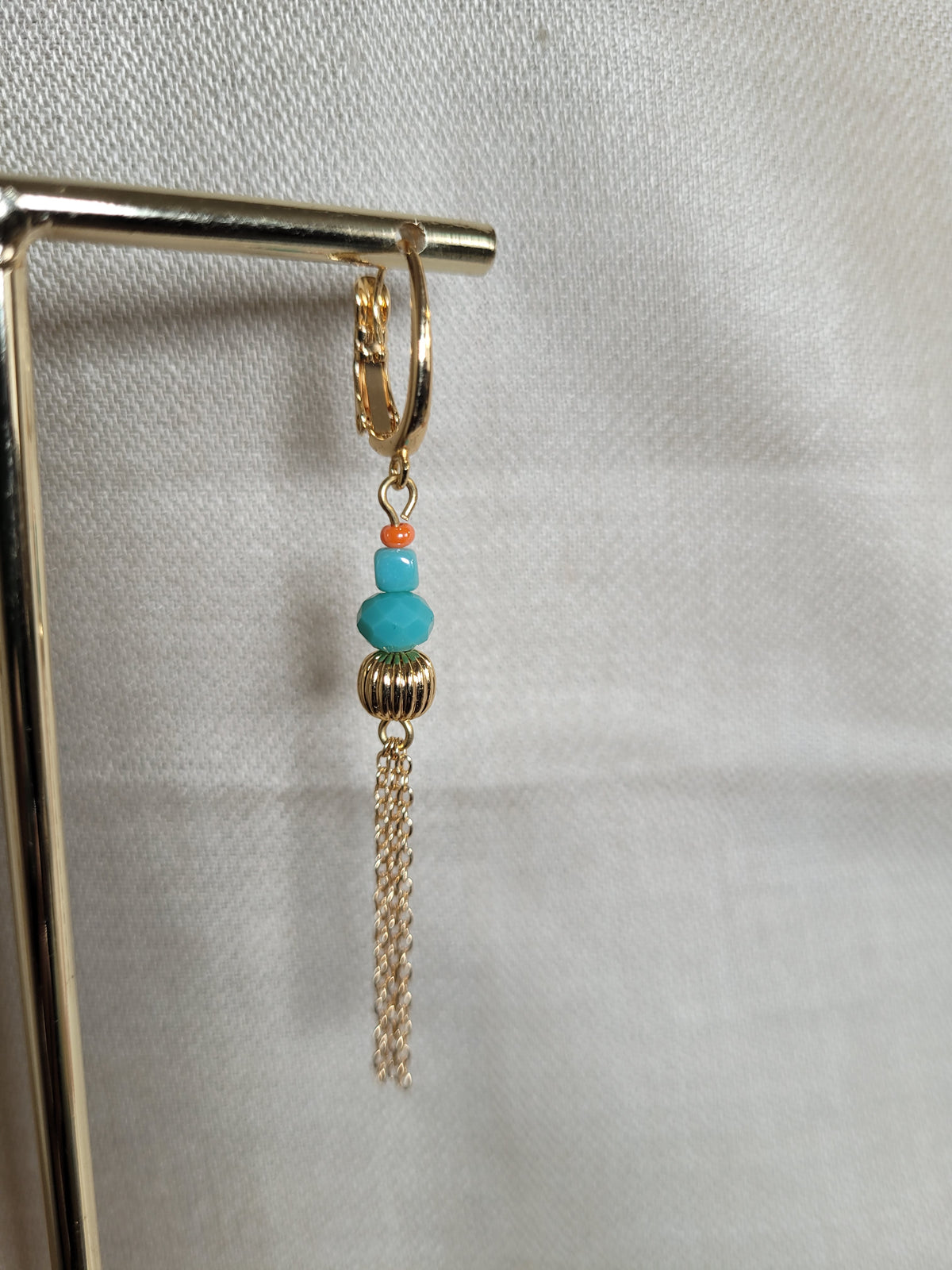 Boucles d'oreilles pendantes bleu en perles Bahia (Copie)